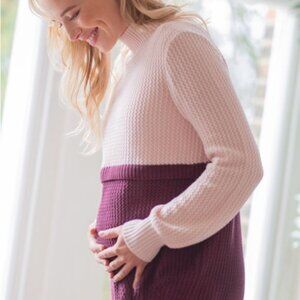 Seraphine Maternity & Nursing Zip Color Block Jumper Size Medium(6-8) NWT